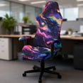 thumbnail image 2 of Jeiento Galaxy Space Gaming Chair Cover Stretchable Elastic Gaming Chair Slipcover 4 Piece with Armrest Covers Anti-Scratch & Washable for Reclining Racing Gaming Game Chairs, 2 of 7