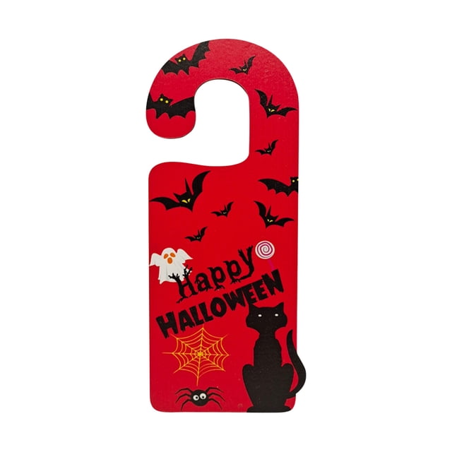Colgante de puerta de Halloween | Letrero de madera para la puerta principal | Decoración para el festival de fantasmas y la fiesta de Acción de Gracias