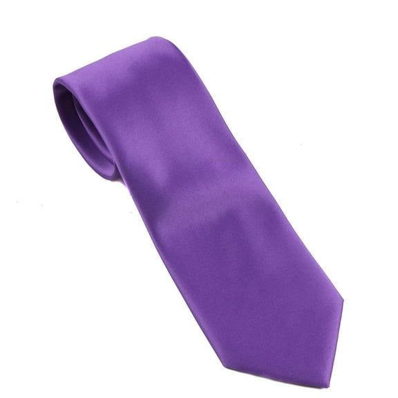 BuyYourTies - Mens Solid Neck Tie - Purple