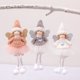 thumbnail image 5 of Bewildely Muñeco de Ángel de Navidad, accesorios de decoración navideña, diseño de escena DIY, colgante de Navidad de Año Nuevo, regalo, adorno para Kits de decoración para fiestas Rosado Bewildely HA070276-02, 5 of 6