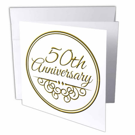 3drose 50th anniversary gift gold text for celebrating wedding