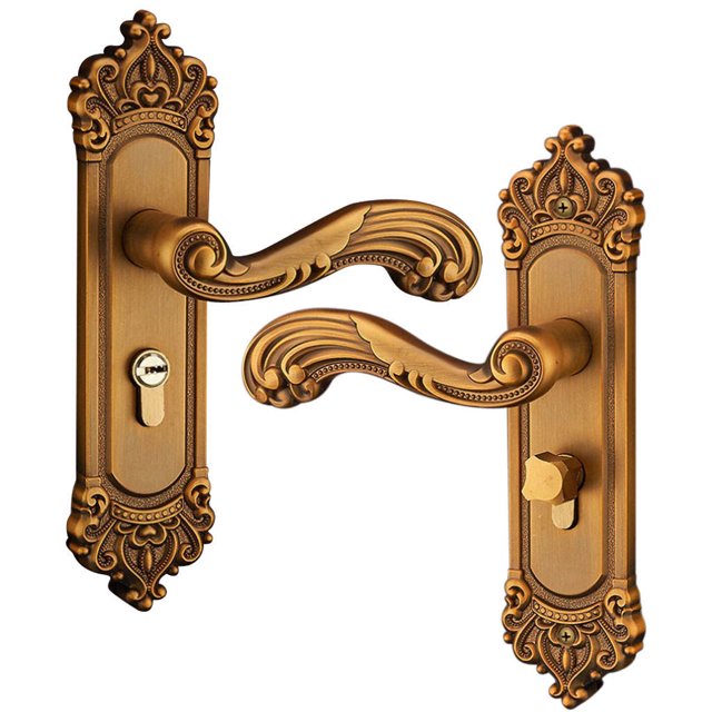 Vintage Retro Mortise Interior Puerta Cerradura Pestillo Dormitorio Palanca Manija Magideal Moderno