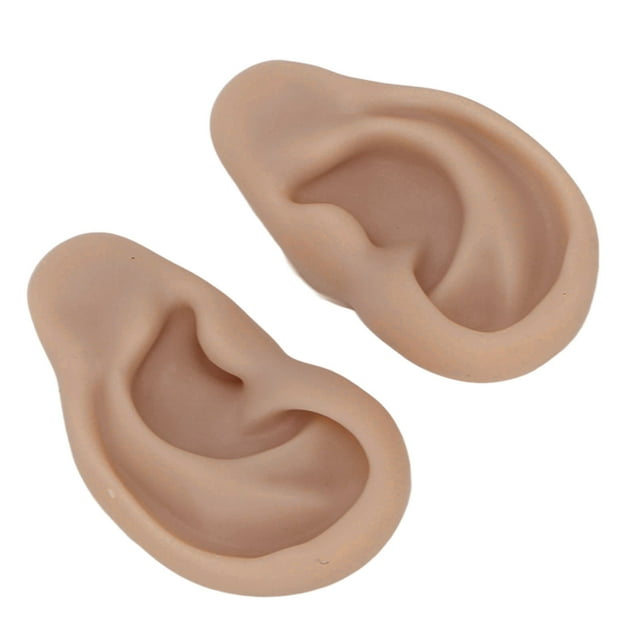 Artificial Ear Model, Easy Use Silicone Ear Model Reusable Widely Used Soft For Ear Exercise Light Skin Color,Medium Skin Color,Deep Skin Color