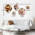 thumbnail image 4 of Designart "Luscious Liquid Gold In Subdued Pink And Taupe I" Abstract Liquid Ink Metal Wall Art Set of 5 Piece, 4 of 5