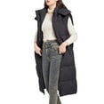 thumbnail image 6 of Fewfanhot Women's Clothing Long Quilted Puffer Vest Sleeveless Hooded Button Down Padded Coats Jacket Outerwear with Pockets, 6 of 10