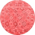 thumbnail image 1 of Ahgly Company Indoor Round Abstract Red Contemporary Area Rugs, 8' Round, 1 of 4
