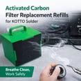thumbnail image 3 of Nispira Replacement Filter Set for KOTTO Solder Smoke Absorber, HEPA and Carbon Filters, 4.7" x 4.7", 3 Set, 3 of 8