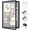 Gray Black, variant on 36 x 24 Inch Enclosed Bulletin Board with Locking Door Fabric Cork Outdoor Bulletin Board Lockable Display Case, Tamperproof Aluminum Frame Noticeboard Wall-Mounted for School, Office
