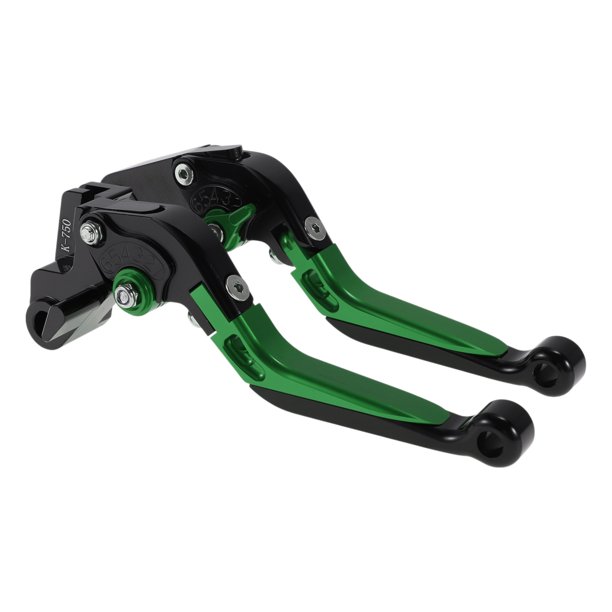 Palancas de freno y embrague cortas y largas para Kawasaki Z1000SX 2017-2020, palanca de manillar de motocicleta ajustable, aleación de aluminio, cabeza negra, mango verde