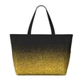 thumbnail image 2 of Sigee Gold Glitter Gradient Print Extra Large Waterproof Beach Travel Bag with Zipper - Durable and Versatile for Vacation, Gym, and Daily Use, 2 of 7