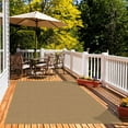 thumbnail image 6 of 2'x10' Soft and Durable Interlace Indoor - Outdoor Area Rugs Lightweight and Flexible for Easy Cleaning and Transport (Color: Chestnut), 6 of 7