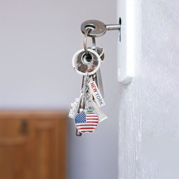 LOLIPPYY 2Pcs Usa Keychain Multi Travel Souvenir Zinc Alloy For American