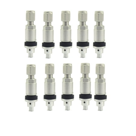 

Kidlove 10 Pcs Car Valve Tire Pressure Monitoring Valve Auto Aluminum Alloy Nozzle TPMS Measuring Parts