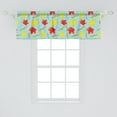 thumbnail image 2 of Ambesonne Autumn Valance Pack of 2, Dry and Fallen Maple Leaves, 54"X18", Pale Blue and Yellow, 2 of 3