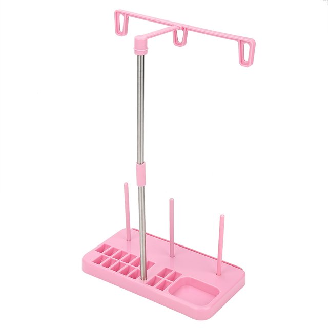 Soporte de carrete para máquina de coser, soporte para hilo de bordar doméstico de 3 conos, soporte para hilo de alta capacidad Jadeshay A