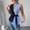 Blue, variant on Women’s Camisole 2026 Contrasting Blouses Bandage Pleated V-Neck Fashionable Tank Top