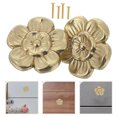 thumbnail image 1 of unbranded 2Ud Manijas De Latón Dorado Para Muebles De Cocina Con Motivo Floral Elegante, 1 of 6