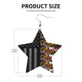 thumbnail image 3 of Leather Star Hook Earrings America Maryland Flag Print Earring Dangle Drop Earring For Women, 3 of 6