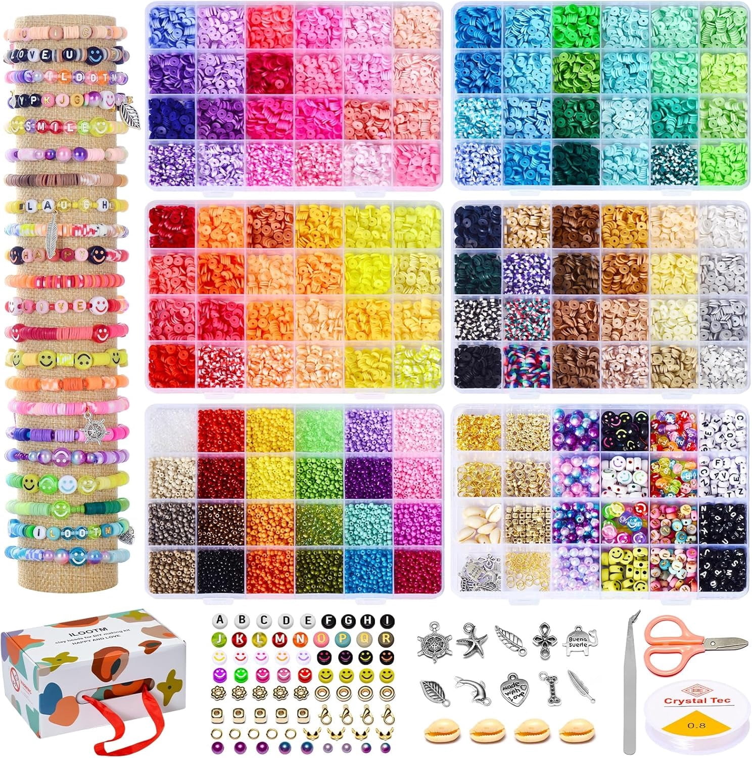 10000Pcs Friendship Bracelet Set Suitable for DIY Jewelry Making and Friendship Bracelet Making