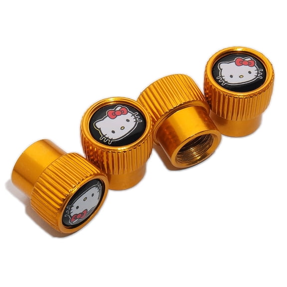 4pcs Universal Fit Hello Kitty Car Wheels Tire Air Valve Caps Stem Dust Cover