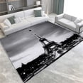 thumbnail image 1 of Black Area Rug Eiffel Tower in Paris 4x6ft Rugs for Living Room Machine Washable -Non Slip Floor Rug - Printed Pattern Indoor Carpet for Bedroom Dining Room, 1 of 8