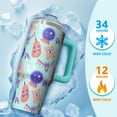 thumbnail image 4 of 30oz Halloween Tumbler with Handle, Witch Hat | Print | Halloween Gifts for Women & Men | with Lids and Straws | Stainless Steel Insulated | Water Bottle Travel Mug, 4 of 5