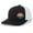 Black/White, variant on Men's Retro Colorful Scenic Mountain Outdoors Woodland Embroidered Mesh Back Trucker Hat, Black/White