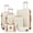 Beige, variant on Coolife Luggage Set 3 Piece Luggage Set Carry On Suitcase Hardside Luggage with TSA Lock Spinner Wheels(White, 3 piece set (DB/TB/20))
