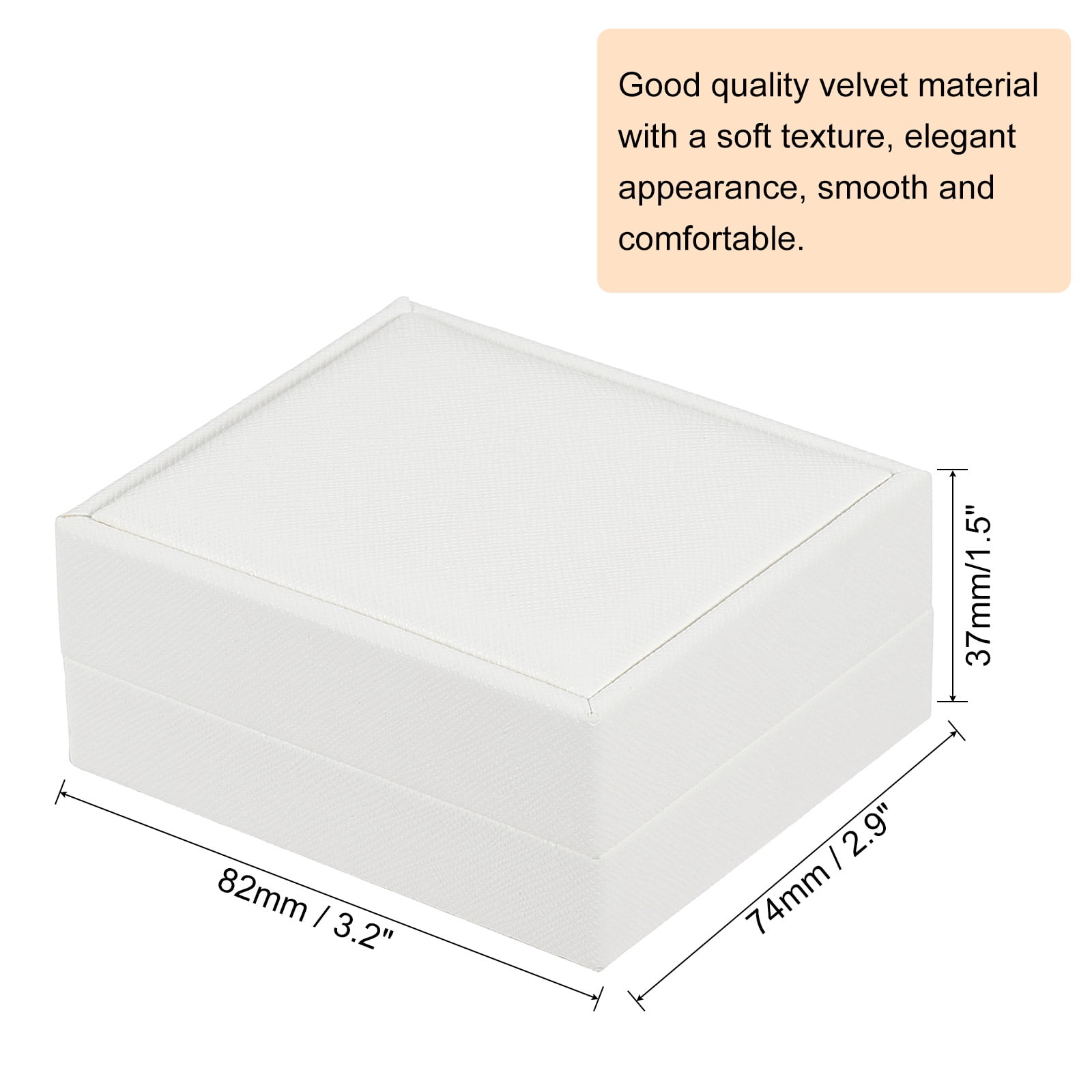 Unique Bargains Leather Jewelry Pendant Box for Vintage Storage and Gifts White