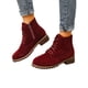 thumbnail image 3 of UKAP Botas para mujer Botas de combate Botines de tobillo impermeables con cordones botas bajas botas de tacón bajo, 3 of 5