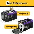 thumbnail image 4 of Conlun Cat Carrier,Soft-Sided Cat Carriers with 4-Sided Mesh,Airline Approved Pet Transport Carrier,Collapsible Cat Travel Carrier-Purple, 4 of 8