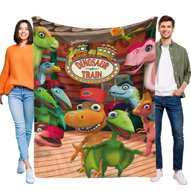 Dinosaur Train anti-pilling, suave, ligera, esponjosa y acogedora de lujo para hogar y cocina – Perfecta para niños y adultos, 100 x 150 cm