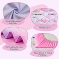 thumbnail image 5 of Unicorn Toddler Bedding Set for Girls, Pink Rainbow Floral Toddler Comforter Set Stars Kids Bed in A Bag with Comforter, Flat Sheet, Fitted Sheet and Pillowcase, Pink, 5 of 9