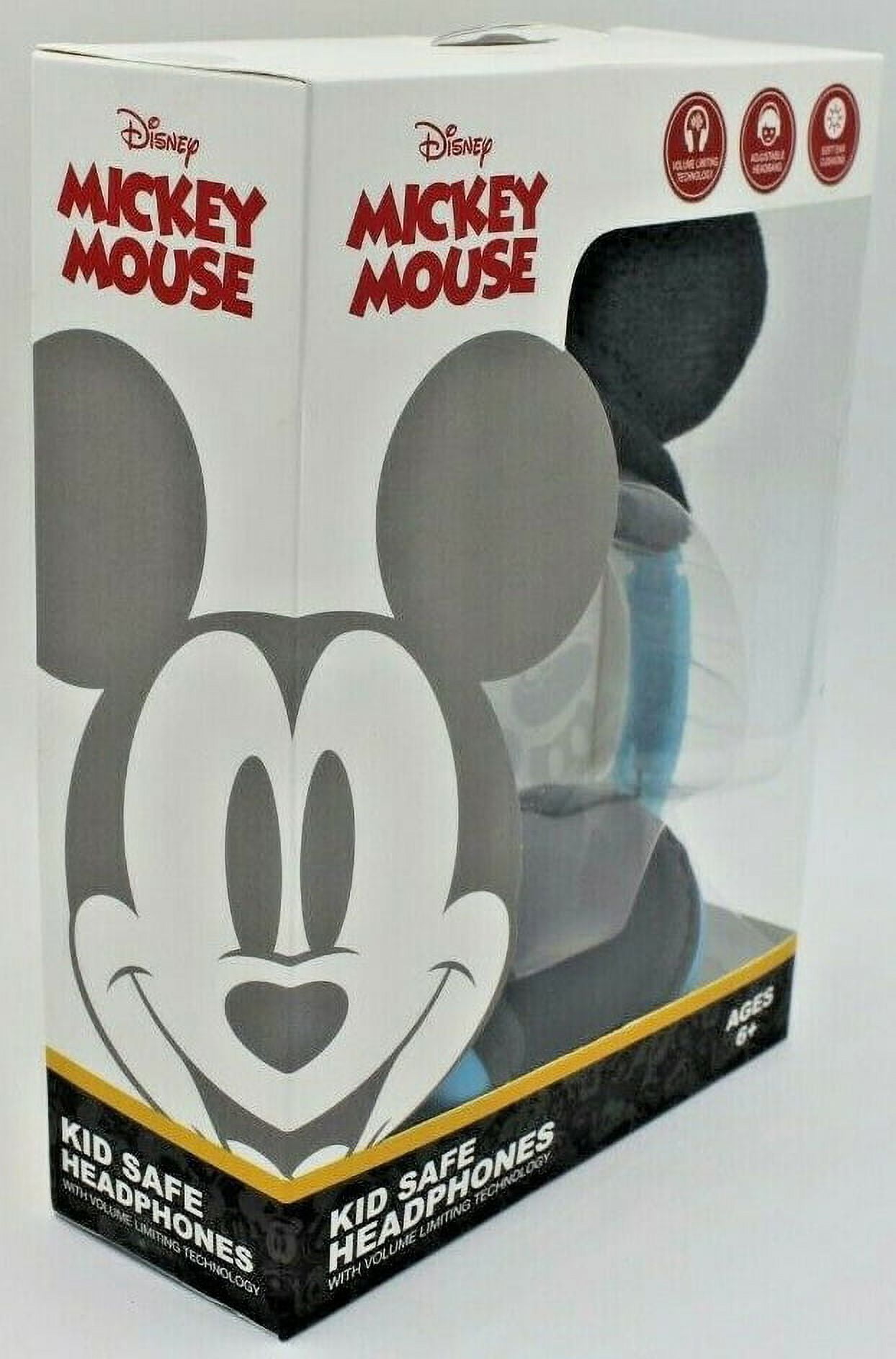 Disney Mickey Mouse Kid Safe Headphones Blue Black Ages 6