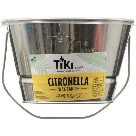 Tiki 1412112 Triple Wick Citronella Candle Bucket, 28 Oz