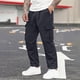 thumbnail image 1 of Pantalones largos para hombre, lisos, a la moda, informales, con múltiples bolsillos, cintura elástica, de poliéster, 1 of 7