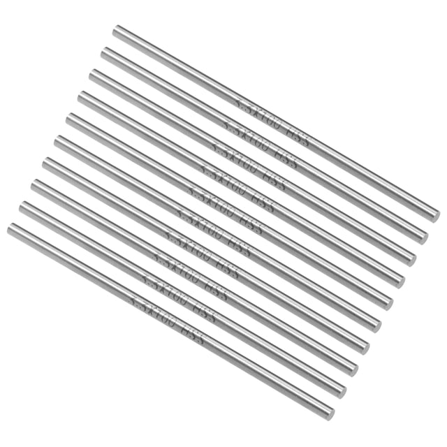 Unique Bargains HSS Lathe Round Rod Solid Shaft Bar 3.3mm Dia 100mm Length 10Pcs