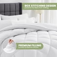thumbnail image 5 of WISHEAD King Bed in a Bag Comforter Set with 7 Pieces - White All Season Bedding Sets with Comforter, Pillow Shams, Flat Sheet, Fitted Sheet and Pillowcases, 5 of 9