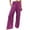 Hot Pink, variant on Gunia Wide Leg Pants Women High Waisted Palazzo Solid Color Stretch Casual Trousers With Pockets Summer Flowy Pants