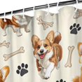 thumbnail image 3 of Cartoon Corgi Dog and Footprints Shower Curtain 72"x72" ,Bathroom Decorative Shower Curtains Set with 12 Hooks,Modern Waterproof Washable Shower Curtain, 3 of 6