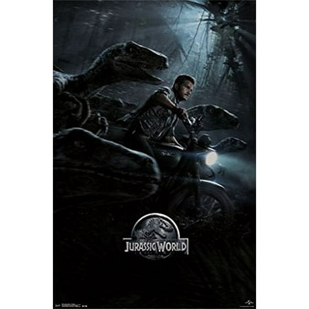 Jurassic World Poster Amazing Action Shot - Jurassic Park New 22x34