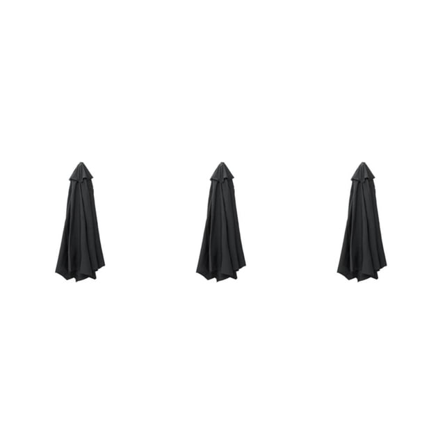 Cateissary Cubierta de toldo de sombrilla de tela Cubiertas de sombrilla de jardín 2 metros 6 costillas Negro Type1 NO1