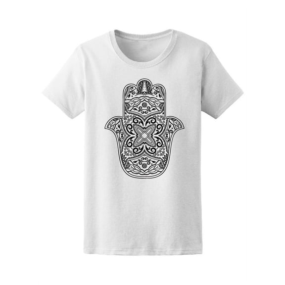 Gorgeous Hamsa Hand Mandala Tee Women's - Women T-Shirt, 2XL