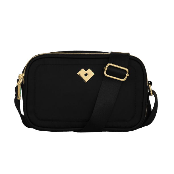 Bolsa crossbody LuckyLy Moderna Ligera con MÚLTIPLES compartimentos y repelente AL agua Modelo Nubia negro UNITALLA