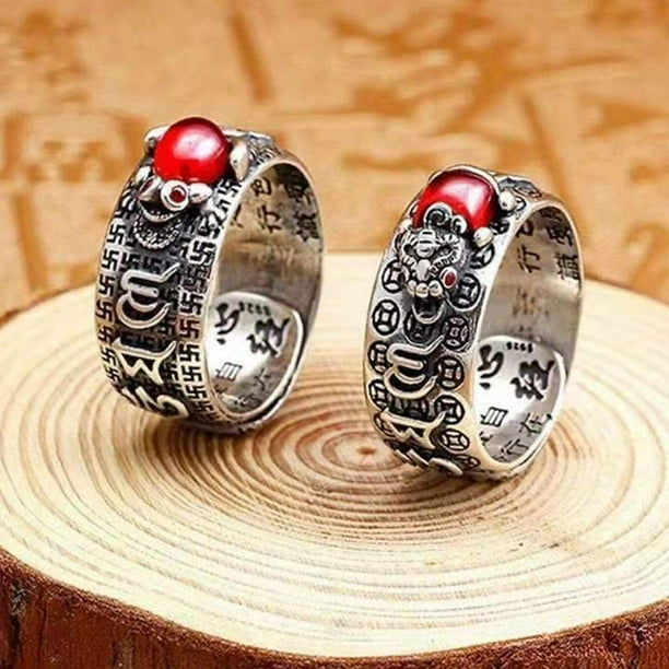 Anillo Feng Shui Original Vintage para hombres y mujeres amuletos para la buena suerte y proteccion de la riqueza joyeria de sapo dorado
