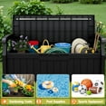 thumbnail image 7 of Devoko 82 Gallon Storage Patio Bench and Deck Box Organization Storage Combi for Patio, Garden, 7 of 7