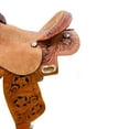 thumbnail image 2 of Resistance Adult Western Floral Tooled Leather Hard Seat Saddle, 2 of 6