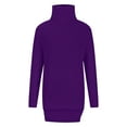 thumbnail image 6 of Guzom Womens Sweaters- Knitted Long Sleeve Turtleneck Fashion Pullover Fall Clothes Purple Size 2XL, 6 of 7