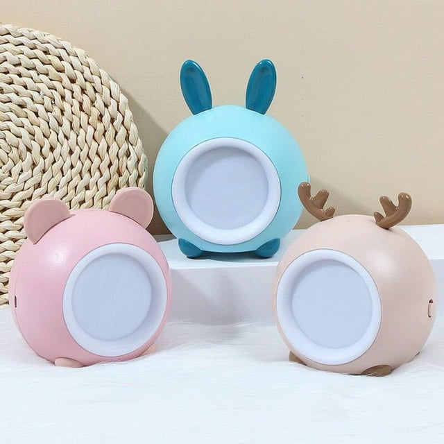 LNGOOR Night Light Children‘s Sleep Breathing Light Reindeer Night Light LED Sleep Breathing Touch Control USB Rechargeable Night Light Nursery Gift Suitable for Babies Children Blue