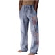 thumbnail image 2 of Pantalones largos de verano para hombre, de algodón y pierna ancha, deportivos con cordones estampados, informales, 2 of 7